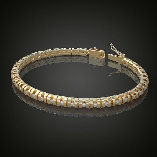 özel bilezik model 3d yazdırılabilir 0019 platin takı altın gümüş mücevher kolye lüks yüzükler yüzük küpe düğün elmas zincirler bilezikler 3D print model - Mito3D
