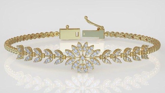 esclusivo braccialetto modello 3d stampabile 0027 18 gioielleria gioiello pendente ciondoli lusso anelli squillare orecchino orecchini collana nozze diamante platino argento Catene braccialetti 3d print model - Mito3D
