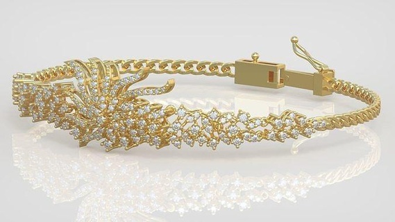 esclusivo braccialetto modello 3d stampabile 0028 16 gioielleria gioiello pendente ciondoli lusso anelli squillare orecchino orecchini collana nozze diamante platino argento Catene braccialetti 3d print model - Mito3D