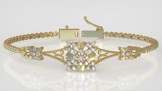 esclusivo braccialetto modello 3d stampabile 0034 10 gioielleria gioiello pendente ciondoli lusso anelli squillare orecchino orecchini collana nozze diamante platino argento Catene braccialetti 3d print model - Mito3D