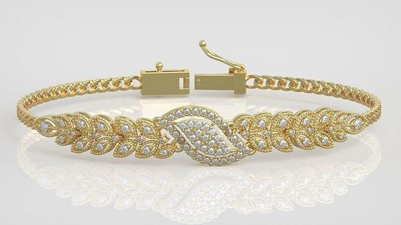 esclusivo braccialetto modello 3d stampabile 0040 13 gioielleria gioiello pendente ciondoli lusso anelli squillare orecchino orecchini collana nozze diamante platino argento Catene braccialetti 3d print model - Mito3D