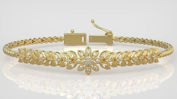 esclusivo braccialetto modello 3d stampabile 0041 16 gioielleria gioiello pendente ciondoli lusso anelli squillare orecchino orecchini collana nozze diamante platino argento Catene braccialetti 3d print model - Mito3D