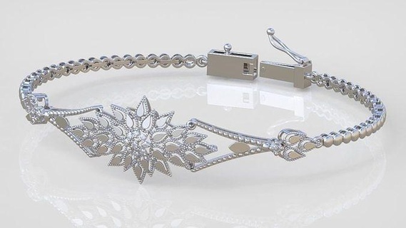 esclusivo braccialetto modello 3d stampabile 0045 14 gioielleria gioiello pendente ciondoli lusso anelli squillare orecchino orecchini collana nozze diamante platino argento Catene braccialetti 3d print model - Mito3D