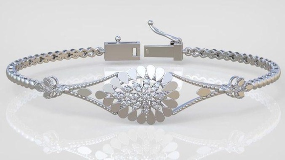 exclusivo pulsera modelo 3d imprimible 0046 15 joyería joya colgante pendiente colgantes lujo anillos anillo arete pendientes collar Boda diamante platino plata cadenas brazaletes esposas 3d print model - Mito3D