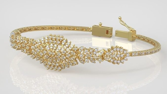 exklusiv Armband Modell 3d druckbar 0048 Schmuck Juwel Anhänger Luxus Ringe Ring Ohrring Ohrringe Halskette Hochzeit Diamant Gold Platin Silber Ketten Armreifen Armbänder 3D print model - Mito3D