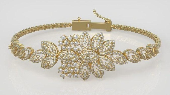 esclusivo braccialetto modello 3d stampabile 0054 13 gioielleria gioiello pendente ciondoli lusso anelli squillare orecchino orecchini collana nozze diamante oro platino Catene braccialetti 3d print model - Mito3D