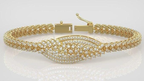 exclusif bracelet modèle 3d imprimable 0055 bijoux bijou pendentif pendentifs luxe anneaux bague boucle d'oreille boucles d'oreilles Collier diamant or platine argent Chaînes bracelets 3d print model - Mito3D