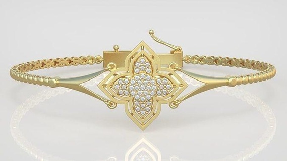 esclusivo braccialetto modello 3d stampabile 0056 10 gioielleria gioiello pendente ciondoli lusso anelli squillare orecchino orecchini collana nozze diamante platino argento Catene braccialetti 3d print model - Mito3D
