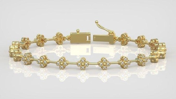 esclusivo braccialetto modello 3d stampabile 0066 11 gioielleria gioiello pendente ciondoli lusso anelli squillare orecchino orecchini collana nozze diamante oro argento Catene braccialetti 3d print model - Mito3D