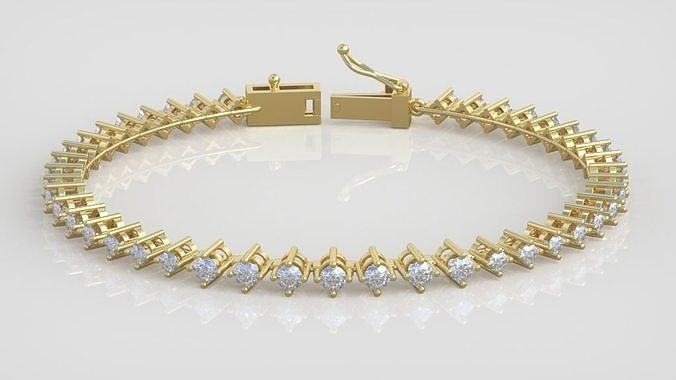esclusivo braccialetto modello 3d stampabile 0069 13 gioielleria gioiello pendente ciondoli lusso anelli squillare orecchino orecchini collana nozze diamante oro platino argento Catene braccialetti 3D print model - Mito3D
