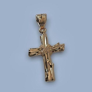exclusive cross imitation wood jewelry gold silver cnc 3dprinted jewellery fashion design printable print printabl printing prototyping delicate wood cross goldcross pendant necklace pendants  3d print model - Mito3D