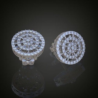 exclusive earrings model 3d printable 0013-10 platinum jewelry gold silver jewellery jewel diamond jewelery pendant pendants luxury rings ring earring bracelet necklace wedding chains bangles 3d print model - Mito3D