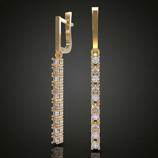 esclusivo orecchini modello 3d stampabile 0018 11 platino gioielleria oro argento gioiello diamante pendente ciondoli lusso anelli squillare orecchino braccialetto collana nozze Catene braccialetti 3d print model - Mito3D