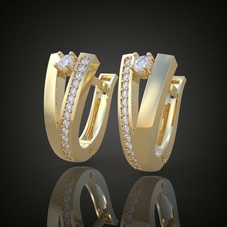 exclusive earrings model 3d printable 0031-8 platinum jewelry gold silver jewellery jewel diamond jewelery pendant pendants ring earring bracelet necklace wedding chains bangles 3d print model - Mito3D