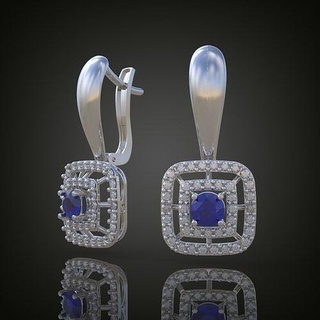 esclusivo orecchini modello 3d stampabile 0050 12ol platino gioielleria oro argento gioiello diamante pendente ciondoli lusso anelli squillare orecchino braccialetto collana nozze Catene braccialetti 3d print model - Mito3D
