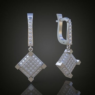 esclusivo orecchini modello 3d stampabile 0065 17 platino gioielleria oro argento gioiello diamante pendente lusso anelli squillare orecchino braccialetto collana nozze ciondoli Catene braccialetti 3d print model - Mito3D