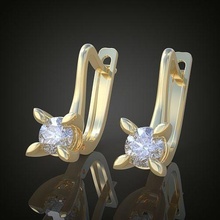 exklusiv Ohrringe Modell 3d druckbar 0080 Mode Schönheit Platin Schmuck Gold Silber Sterling engagem Haut Juwel Diamant Engagement 3d print model - Mito3D