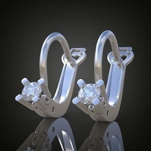 exclusif boucles d'oreilles modèle 3d imprimable 0092 mode beauté platine bijoux or argent sterling engagem peau bijou diamant engagement 3d print model - Mito3D