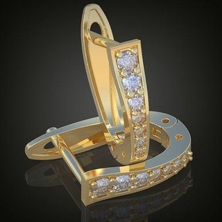 esclusivo orecchini modello 3d stampabile 0110 11 platino gioielleria oro argento gioiello diamante nozze pendente ciondoli lusso anelli squillare orecchino braccialetto collana Catene braccialetti 3d print model - Mito3D