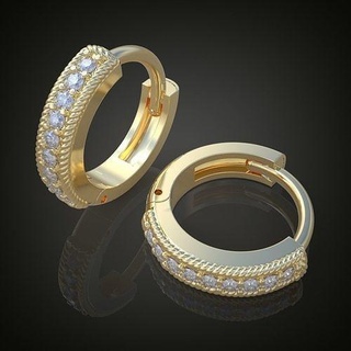 esclusivo orecchini modello 3d stampabile 0117 9ol platino gioielleria oro argento gioiello diamante nozze pendente ciondoli lusso anelli squillare orecchino braccialetto collana Catene braccialetti 3d print model - Mito3D