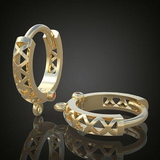 esclusivo orecchini modello 3d stampabile 0125 10ol platino gioielleria oro argento gioiello diamante pendente ciondoli lusso anelli squillare orecchino braccialetto collana nozze Catene braccialetti 3d print model - Mito3D