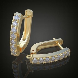 exclusivo pendientes modelo 3d imprimible 0134 platino joyería joya oro plata diamante colgante pendiente colgantes lujo anillos anillo arete pulsera collar Boda cadenas brazaletes 3d print model - Mito3D