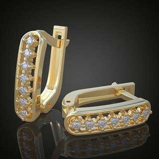 exclusivo pendientes modelo 3d imprimible 0135 9 platino joyería joya oro plata diamante colgante pendiente colgantes lujo anillos anillo arete pulsera collar Boda cadenas brazaletes 3d print model - Mito3D