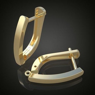 küpe 3d model yazdırılabilir 0136 11 platin takı altın gümüş mücevher elmas kolye yüzük bilezik düğün zincirler bilezikler 3d print model - Mito3D