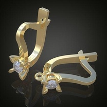 exklusiv Ohrringe Modell 3d druckbar 0137 Platin Schmuck Gold Silber Sterling Juwel Diamant Anhänger Luxus Ringe Ring Ohrring Armband Halskette Hochzeit 3d print model - Mito3D