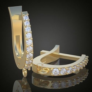 exklusiv Ohrringe Modell 3d druckbar 0143 14ol Ohrring Platin Schmuck Gold Silber Juwel Diamant Anhänger Luxus Ringe Ring Armband Halskette Hochzeit Ketten Armreifen 3d print model - Mito3D