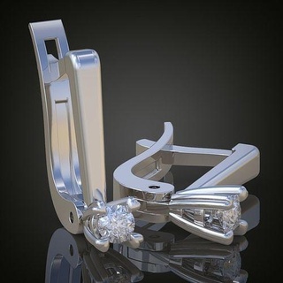 esclusivo orecchini modello 3d stampabile 0156 7 orecchino platino gioielleria oro argento gioiello diamante pendente ciondoli lusso anelli squillare braccialetto collana nozze Catene braccialetti 3d print model - Mito3D