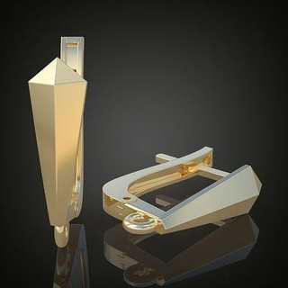 özel küpe model 3d yazdırılabilir 0157 16ol20n platin takı altın gümüş mücevher elmas kolye lüks yüzükler yüzük bilezik düğün zincirler bilezikler 3d print model - Mito3D
