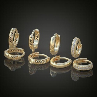 özel küpe model 3d yazdırılabilir 0160 7 platin takı altın gümüş mücevher elmas kolye lüks yüzükler yüzük bilezik düğün zincirler bilezikler 3d print model - Mito3D