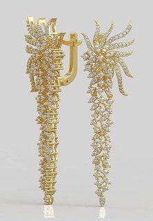 esclusivo orecchini modello 3d stampabile 0174 7 gioielleria gioiello pendente ciondoli lusso anelli squillare orecchino braccialetto collana nozze diamante oro platino argento Catene braccialetti 3d print model - Mito3D