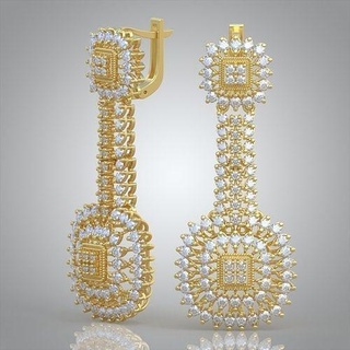 esclusivo orecchini modello 3d stampabile 0177 13 gioielleria gioiello pendente ciondoli lusso anelli squillare orecchino braccialetto collana nozze diamante oro platino argento Catene braccialetti 3d print model - Mito3D