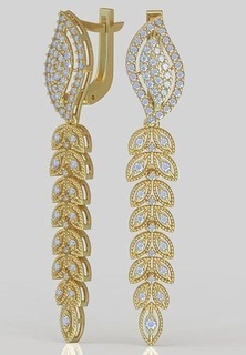 esclusivo orecchini modello 3d stampabile 0188 15 gioielleria gioiello pendente ciondoli lusso anelli squillare orecchino braccialetto collana nozze diamante oro platino argento Catene braccialetti 3d print model - Mito3D
