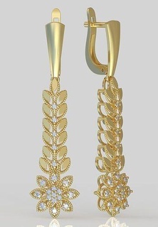 exclusive earrings model 3d printable 0189-14 jewellery jewelry jewel jewelery pendant pendants luxury rings ring earring bracelet necklace wedding diamond gold platinum silver chains bangles 3d print model - Mito3D