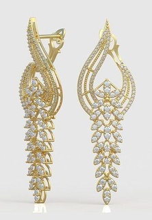 esclusivo orecchini modello 3d stampabile 0193 14 gioielleria gioiello pendente ciondoli lusso anelli squillare orecchino braccialetto collana nozze diamante oro platino argento Catene braccialetti 3d print model - Mito3D