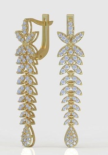 esclusivo orecchini modello 3d stampabile 0214 gioielleria gioiello pendente ciondoli lusso anelli squillare orecchino braccialetto collana nozze diamante oro platino argento Catene braccialetti 3d print model - Mito3D