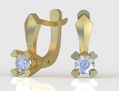exklusiv Ohrringe Modell 3d druckbar 0219 10 Schmuck Juwel Anhänger Luxus Ringe Ring Ohrring Armband Halskette Hochzeit Diamant Gold Platin Silber Ketten Armreifen 3d print model - Mito3D
