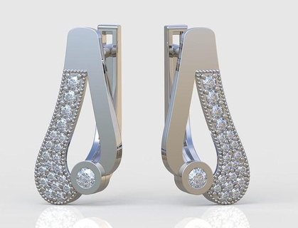 exclusive earrings model 3d printable 0224 jewellery jewelry jewel jewelery pendant pendants luxury rings ring earring bracelet necklace wedding diamond gold platinum silver chains bangles 3d print model - Mito3D