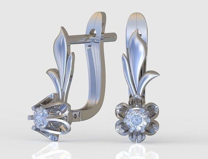 exclusivo pendientes modelo 3d imprimible 0229 15 joyería joya colgante pendiente colgantes lujo anillos anillo arete pulsera collar Boda diamante oro platino plata cadenas brazaletes 3d print model - Mito3D
