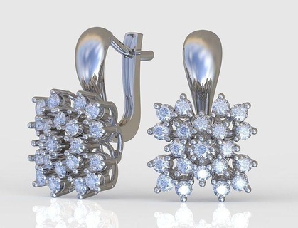 esclusivo orecchini modello 3d stampabile 0231 10 gioielleria gioiello pendente ciondoli lusso anelli squillare orecchino braccialetto collana nozze diamante oro platino argento Catene braccialetti 3d print model - Mito3D
