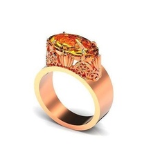 exclusivo luxuoso noivado anel pedra 399 joalheria ouro diamante Casamento moda engagem jóia beleza gema 3d print model - Mito3D
