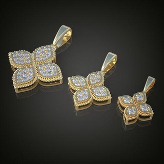 exklusiv Anhänger 3d 0041 druckbar Modell Platin Schmuck Gold Silber Juwel Luxus Ringe Ring Ohrring Ohrringe Armband Halskette Hochzeit Diamant Ketten Armreifen 3d print model - Mito3D
