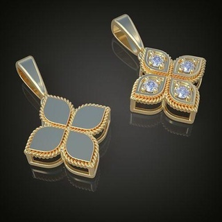exklusiv Anhänger 3d 0075 druckbar Modell Platin Schmuck Gold Silber Juwel Diamant Luxus Ringe Ring Ohrring Ohrringe Armband Halskette Hochzeit Ketten Armreifen 3d print model - Mito3D