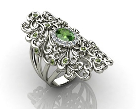 EXKLUSIVER ring Frauen Schmuck gold Diamant-ring engagement Hochzeit bedruckbar ist Juwel Silber gem Ringe 3d print model - Mito3D
