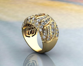 exclusif style vintage anneau bijoux or de mode la livre sterling mariage le platine d'argent blanc brillant beauté les anneaux 3d print model - Mito3D