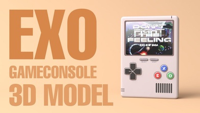 exo Spiel Konsole 3d Modell drucken Technologie Elektronik Anzeige Video Bildschirm Spiele Spielzeuge Zubehör 3d print model - Mito3D