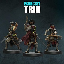 exorcist trio 3dprint boardgame dnd rpg dnd5e holy bloodborne diablo undead horror demon doctor plague knight paladin cult angel games toys board 3d print model - Mito3D